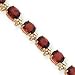 14k Garnet Bracelet - 7 Inch - 7mm - Box Clasp - JewelryWeb