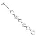 Silver Tone Stainless Steel Bracelet With Circle, Cross and Heart design With Toggle Clasp for Women - 7.5
