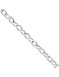Sterling Silver 6.5mm Fany Rolo Link Bracelet QG1147-7.5"