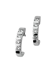 Ann Harrington Jewelry 14k White Gold 1/2 Ct Tw Diamond J Hoop Earrings