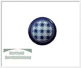 Kugelknöpfe, pepita blau/weiß, 12er-Packung