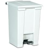 12 Gallon Rubbermaid Plastic Step On Trash Can - White by Rubbermaid