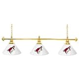 IMAGE OF New Trademark NHL Phoenix Coyotes 60 Inch 3 Shade Billiard Lamp Hanging Chains Brass Support