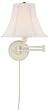 Lite Source C7501WHT Charleston Swing Arm Wall Lamp
