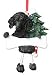 Poodle Black Dangling/Wobbly Leg Christmas Ornament