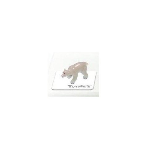 Tynies Animals Snow - Polar Bear * Colors May Vary * Glass Figure