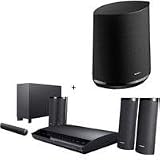 Sony 3D Blu-Ray 5.1 Channel Home Theater System, 1000 Watts, Full HD 1080p Playback, iPhone/iPad and Android Remote Control, Black - Bundle - with Sony Wi-Fi HomeShare Network Speaker