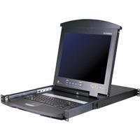 ATEN 16-Port 2 Users (1IP and 1 Local) 17 Inch Dual Rail LCD IP-based KVM Switch KL9116M (Black)