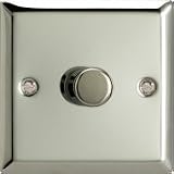 HC3 - Varilight - Classic - Polished Chrome - 1 Gang 1 or 2 Way 400W Dimmer Switch