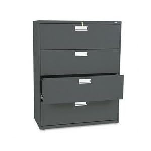 4 Drawer 42" Wide Lateral File Cabinet Light Gray
