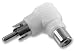from Majadu RCA Phono Right Angle 90 Degree Plug Socket Adaptor Converter - White