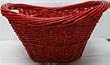 Oval Willow Mini Wash Basket- Red