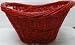 Oval Willow Mini Wash Basket- Red