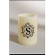 Monogram LED Blowout 3.5"x5" Candle - S Monogram LED Blowout 3.5"x5" Candle - S