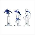 Swinging Dolphin Sculptures - 3 Pack