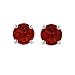 Garnet (January) - 2mm Round CZ Stud Earrings - title=