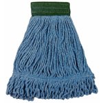 Looped End Mop Economy, Wide Band Small Blue, 2/CS