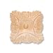 4-1/4" X 4-1/4" X 7/8"TH, Hand Carved Hard Wood Rosette Onlay Corbel (Pair) (Zakros Designs)