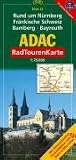 ADAC RadTourenKarte 32 Rund um N&uuml;rnberg, Fr&auml;nkische Schweiz, Bamberg, Bayreuth (mit Kartometer) - 1 : 75 000 - ADAC Kartografie