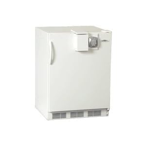 Summit FF7keypadRed Red Keypad Locking Commercial Compact Refrigerator with 5.5 Cu Ft, White Cabinet, Interior Light and Adjustable Shelves FF7KEYPADWC