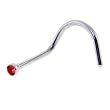 Ruby Red Gem MICRO Nose Ring Twister