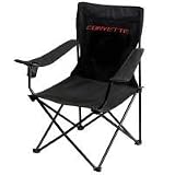 On The Edge Marketing OTE-810021 Corvette Black Folding Chair