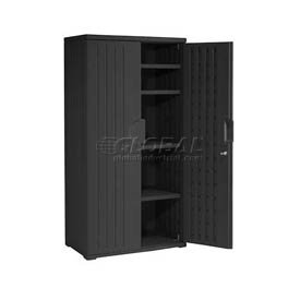 Plastic Storage Cabinet 36x22x72 - Charcoal