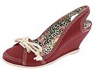 Irregular Choice Nauti But Nice | Women's Wedge Shoes Red Leather