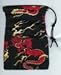 Gallant Hand: Cotton Gamer Dice Bag - Red Dragon (5"x7") - Holds Approximately 90-100 Dice
