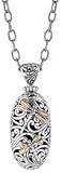 Dragonfly Oval Sterling Silver Pendant Necklace