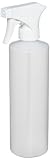 Qorpak PLC-03431 High Density Polyethylene Cylinder Bottle with White PP Trigger Sprayer, 61 mm Diameter x 200 mm Height, 480 milliliters Capacity, Case of 6