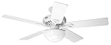 Hunter 20536WH Vista White Contemporary Ceiling Fan 52 Blade Span