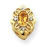 10k Citrine and Diamond Bracelet Sli