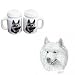 Samoyed Large Salt and Pepper Shaker, Porcelain by Rosalinde (4')