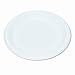 9" Plastic Round Plates, Reusable/Disposable, 125/PK, White, Sold as 1 pack