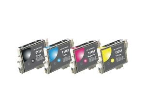 Valley Remanufactured Ink Cartridges Replacement For Epson T0126 (Black, Cyan, Magenta, Yellow 4-Pack)
