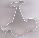 Baby In Diaper Metal Cookie Cutter