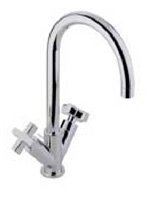 Rohl BA52X-PN Polished Nickel Modern Contemporary / Modern Dual Cross Handle Single Hole Lav Faucet