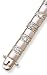 Matte and shiny tube design with clear CZ Solid Sterling Silver 7 1/4 Bracelet