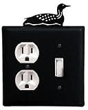 Wrought Iron Loon Double Outlet/Switch Cover