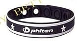 Phiten Athletic Silicone Sports Titanium Bracelets - Black/White