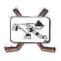 Providence Friars Hockey Block and Sticks Pin -