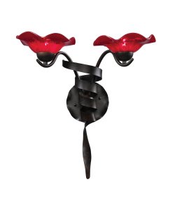 Elk 10180/2CHY Villa 2-Light Sconce Cherry Glass In Weathered Rust