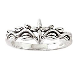 Vine and Leaves Cross Purity Ring