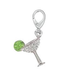 Genuine Zable (TM) Product. 925 Sterling Silver Margarita Charm. 100% Satisfaction Guaranteed.