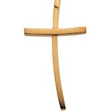 Genuine IceCarats Designer Jewelry Gift 14K Yellow Gold Cross Pendant. 32.00X19.25 Mm Cross Pendant In 14K Yellow Gold