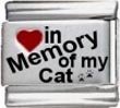 Clearly Charming In Memory of My Cat Red Heart Laser Italian Charm