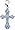 Cross, 14K White Gold Diamond Charm
