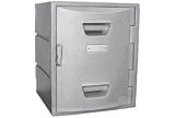 4 Tier Plastic Lockers - Flat Top 15x15x18 Gray