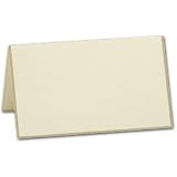 100 Gold Bordered Ecruwhite Place Cards